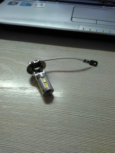 Светодиод 8 LED H3 SMD 12/24V 56*30 белый с лазером
